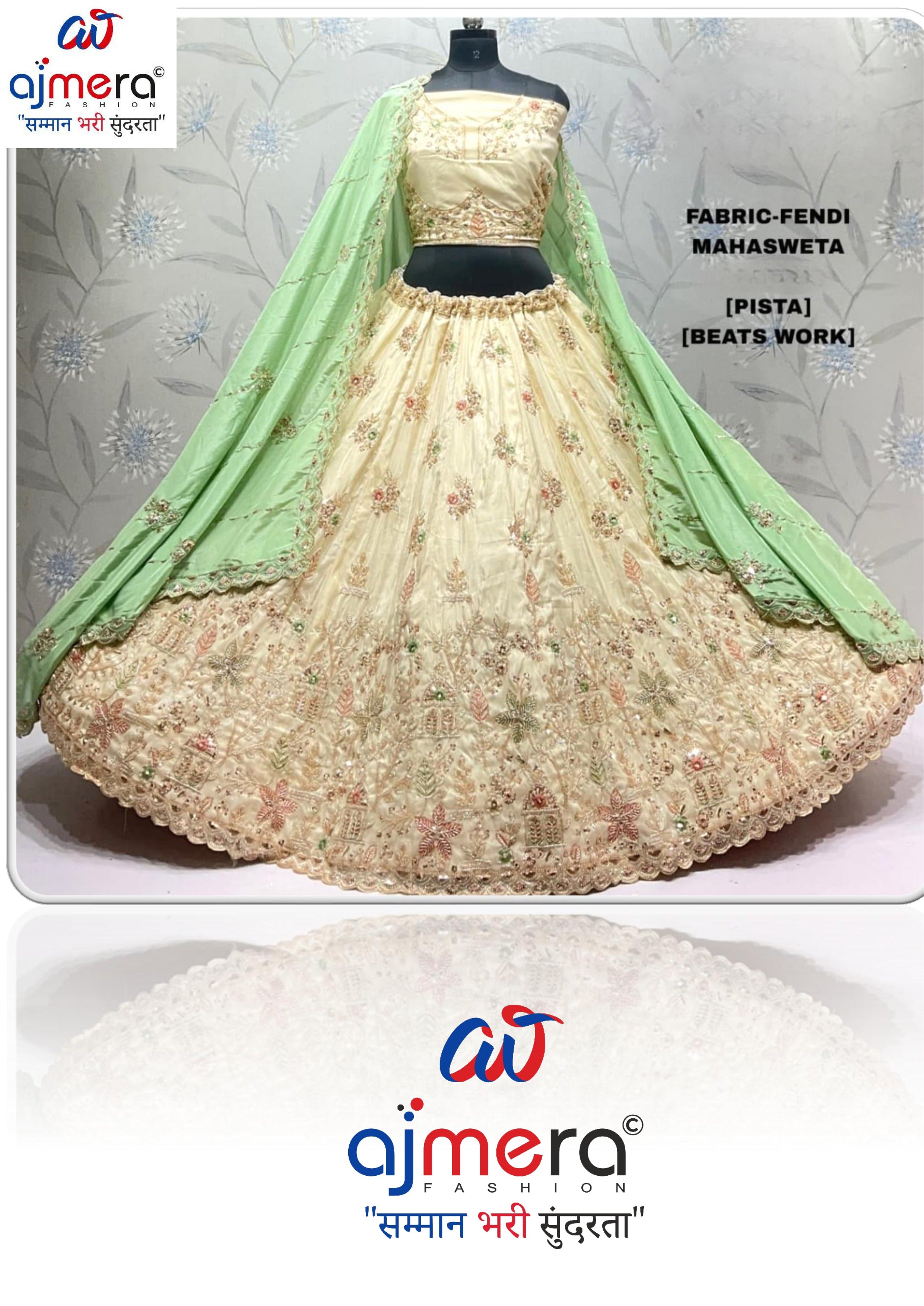 Fancy Embroidery Work Lehenga Choli Manufacturer Supplier Exporter|ADD-MAHASWETA