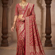Premium Touch Jacquard Silk Saree With Blouse Piece | MUT-DHRUVI