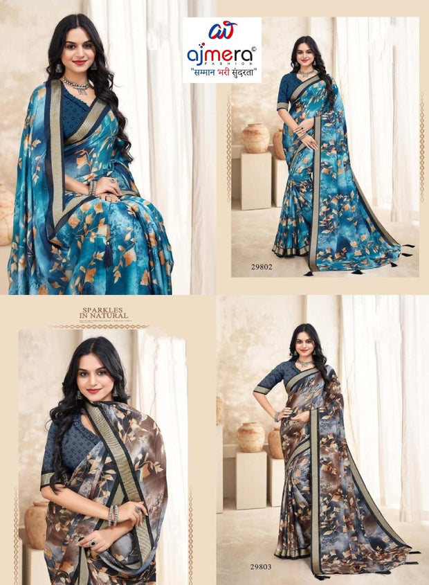 Fashionable Printed Saree with Blouse Piece for Festive Collection | RDD-REKHA