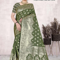 Graceful Jacquard Silk Saree with Blouse Piece for Timeless Ethnic Fashion | TUL-MATWALI SURAT SILK