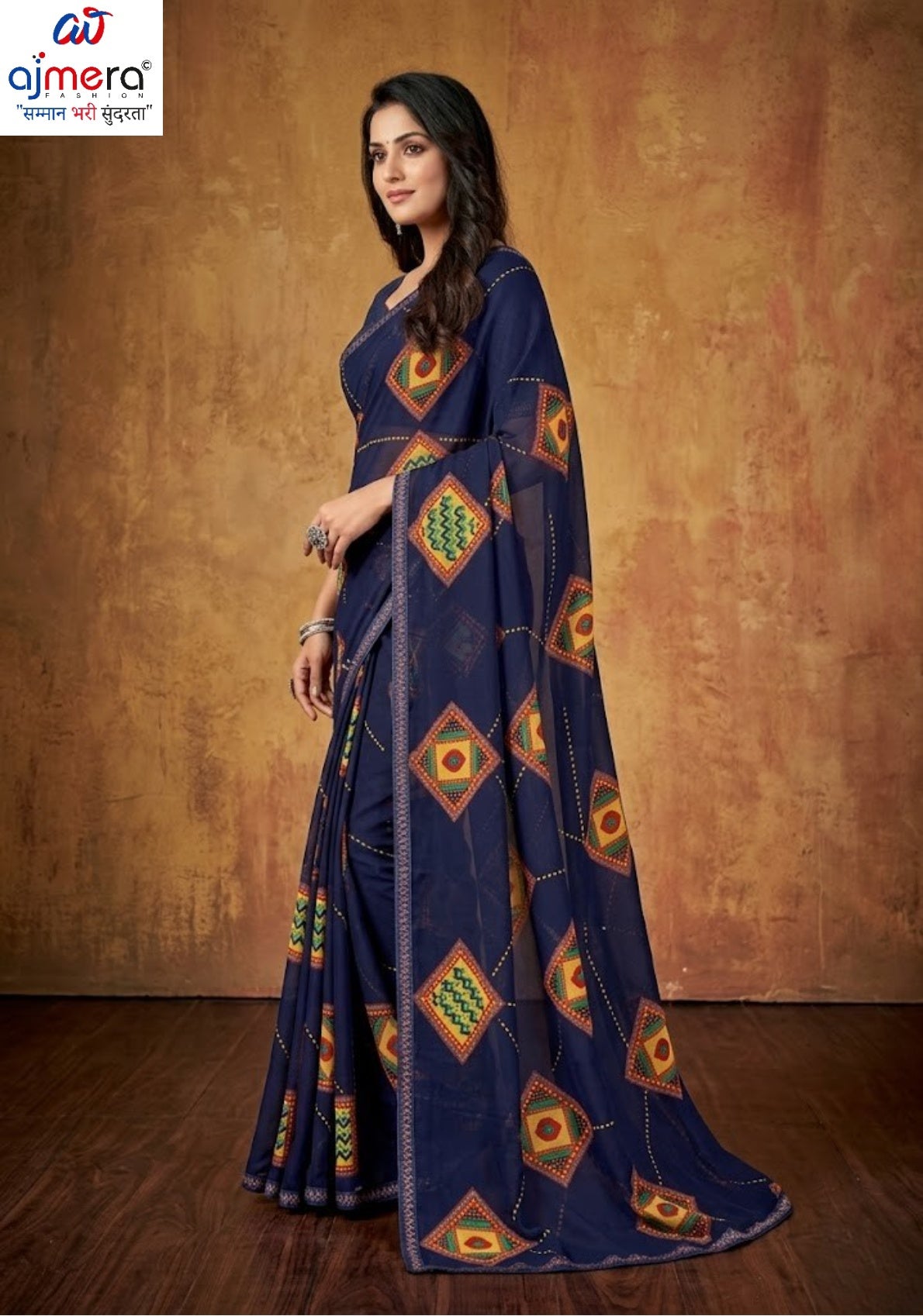 Stylish Printed Saree without Blouse for Traditional Celebrations  | CAS-KRANTI
