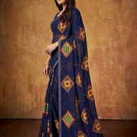 Stylish Printed Saree without Blouse for Traditional Celebrations  | CAS-KRANTI