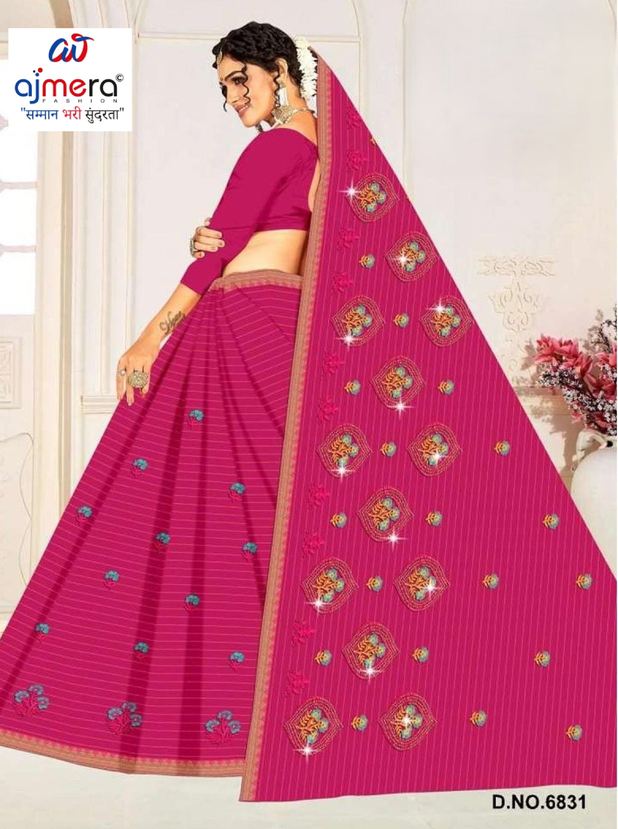 Traditional Cotton Saree with Without Blouse for Premium Ethnic and Traditional Wear | PJA-JUGNOO