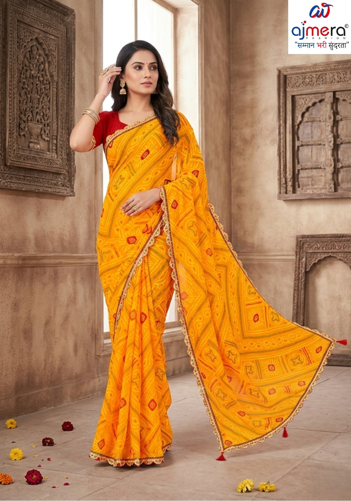 Beautiful Printed Saree with Blouse Piece for Cultural Celebrations | JS-LAVYA