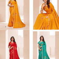 Fashionable Printed Saree with Blouse Piece for Festive Collection | RDD-NIKITA VOL-03
