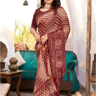 Chic Printed Saree with Blouse Piece for Sophisticated Ethnic Style  | PRM-APARNA BHABHI