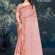 Premium Jacquard Silk Saree with Matching Blouse Piece for Ethnic Celebrations | MTE-25352