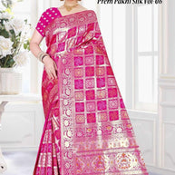 Designer Jacquard Silk Saree with Blouse Piece for Traditional Occasions | TUL-PREM PAKHI SILK VOL-06