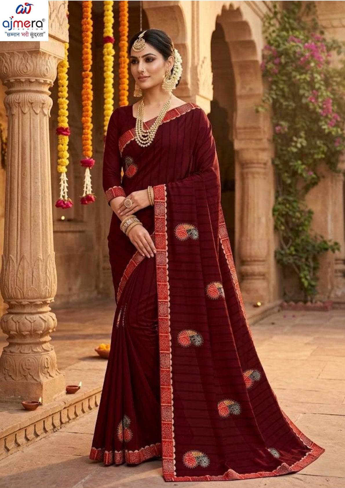 Fancy Lycra Matching Saree with Blouse Piece for Premium Ethnic and Traditional Wear | SRS-ONLY TIME