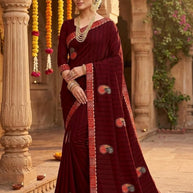 Fancy Lycra Matching Saree with Blouse Piece for Premium Ethnic and Traditional Wear | SRS-ONLY TIME