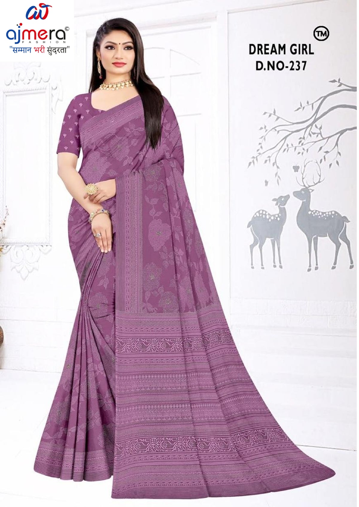Graceful Printed Saree with Blouse Piece for Modern Ethnic Fashion | PUS-DREAM GIRL-237