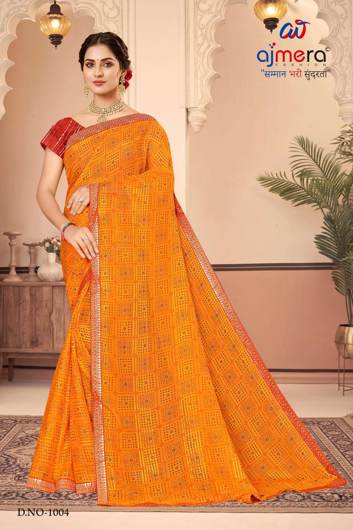 Premium Printed Saree with Matching Blouse Piece for Ethnic Elegance  | SNR-APNE