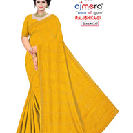 Fandy Embroidery Dyed Matching Saree with Blouse Piece for Premium Ethnic and Traditional Wear | RAL-ISHIKA-1