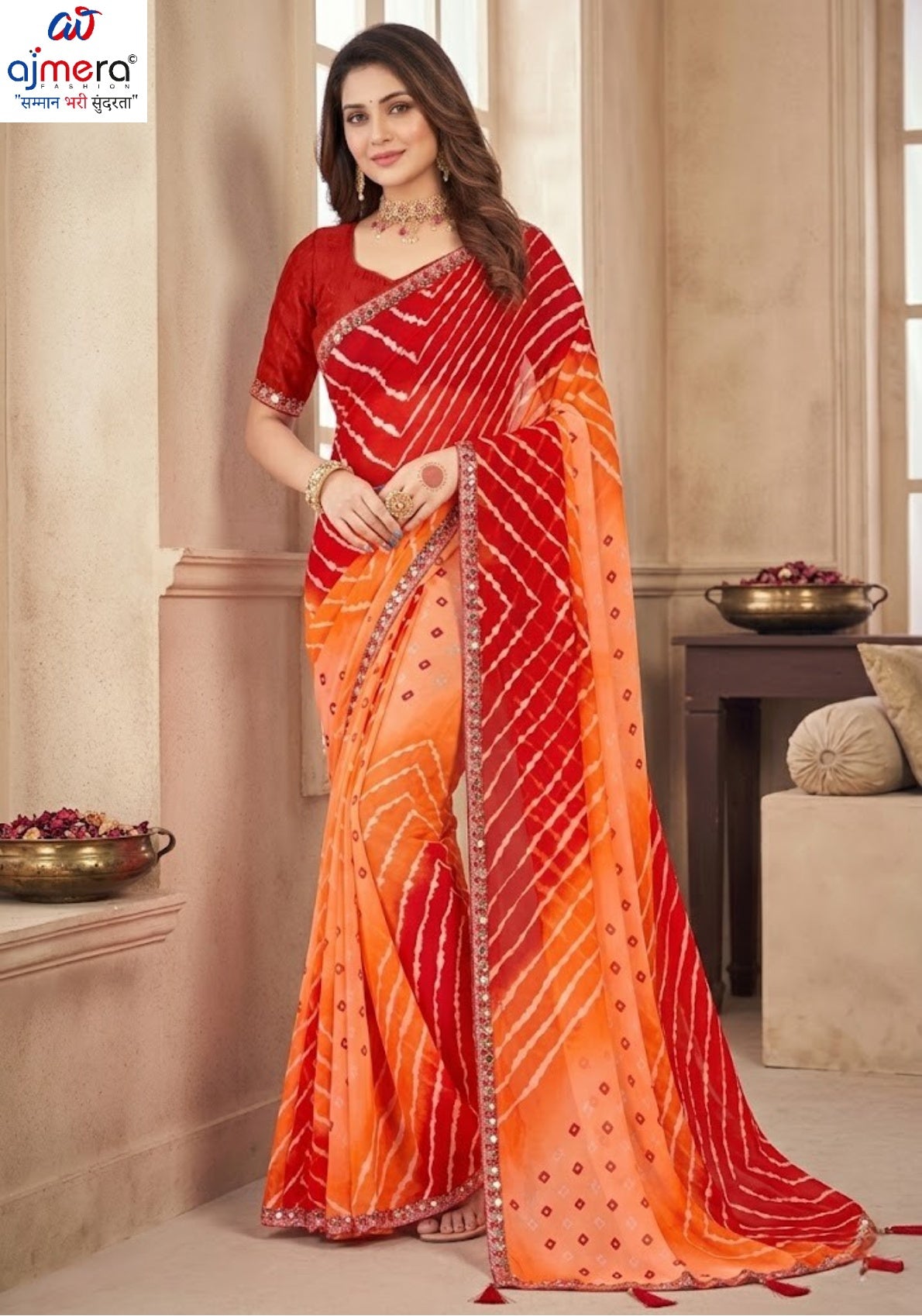 Beautiful Printed Saree with Blouse Piece for Cultural Celebrations | JS-ANJALI