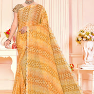 Fashionable Printed Saree with Blouse Piece for Festive Collection  | SNR-RUBY