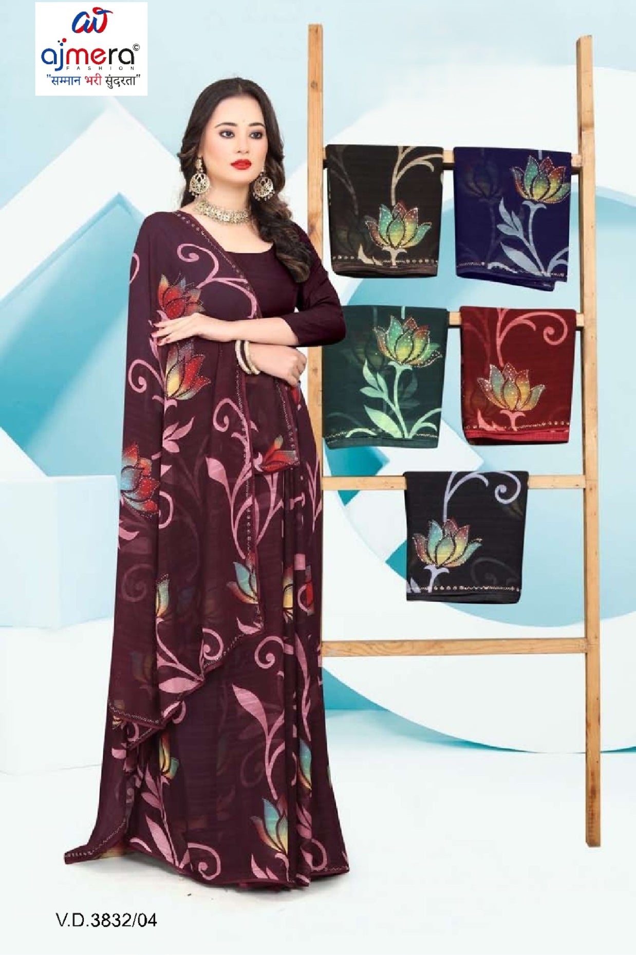 Fashionable Printed Saree with Blouse Piece for Festive Collection | SSR-PRIYATAMA