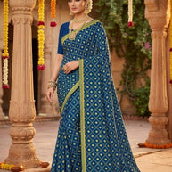 Lycra Dyed Matching Saree Collection without Blouse for Premium Ethnic and Traditional Wear | JP-SAAWARIYA