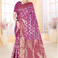 Fancy Jacquard Silk Saree With Blouse Piece | TUL-AARTI SITA COTTON