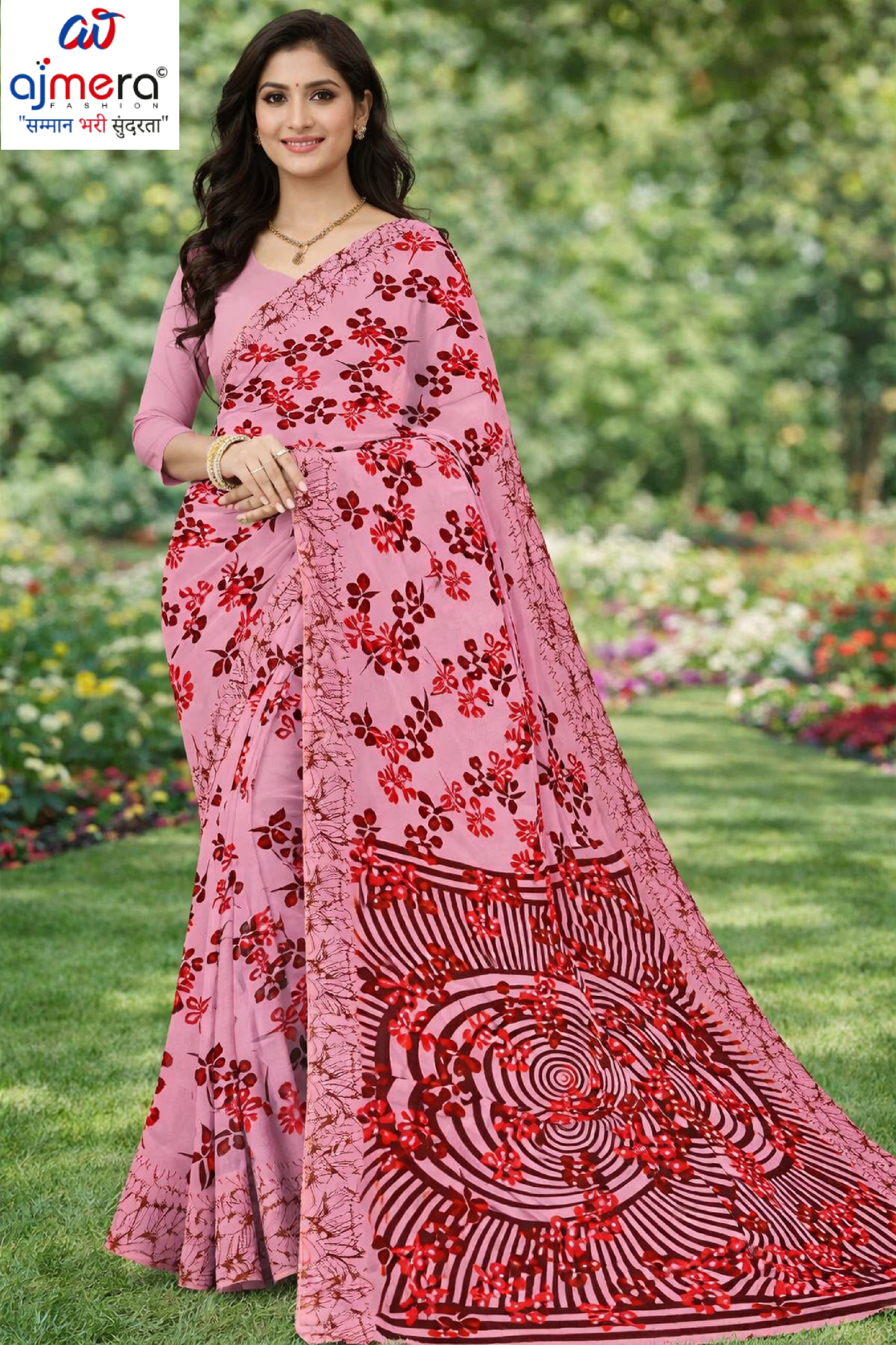 Reniyal Print Loose Saree with Blouse for Premium Ethnic and Traditional Wear | SGR-PADMA