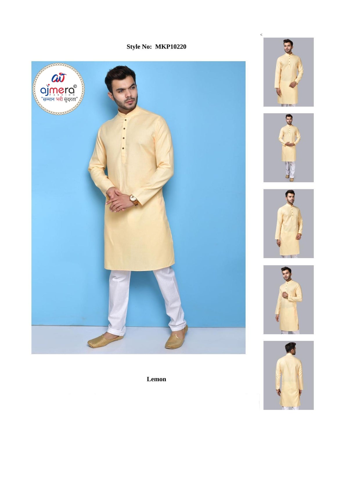 Premium Men's Kurta & Payjama for Wedding & Festive Wear | SNA-MKP10220-1