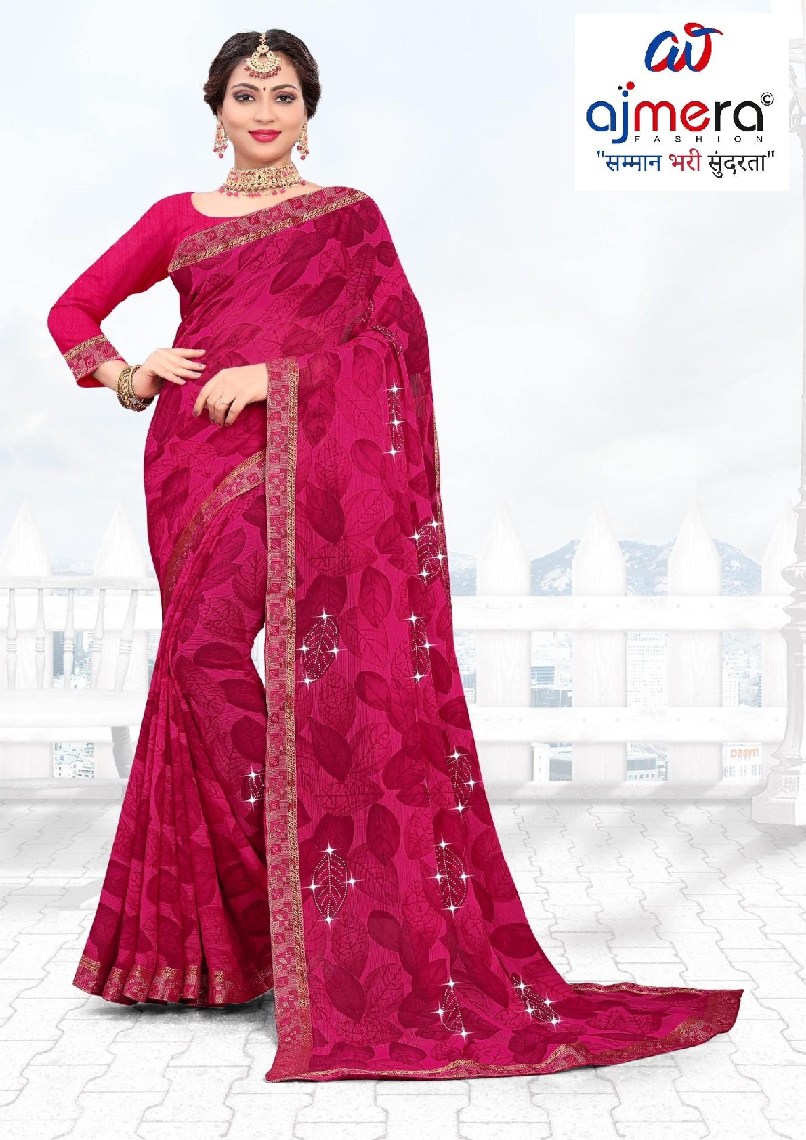 Fashionable Printed Saree with Blouse Piece for Festive Collection  | TTS-MUNMUN