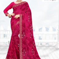 Fashionable Printed Saree with Blouse Piece for Festive Collection  | TTS-MUNMUN