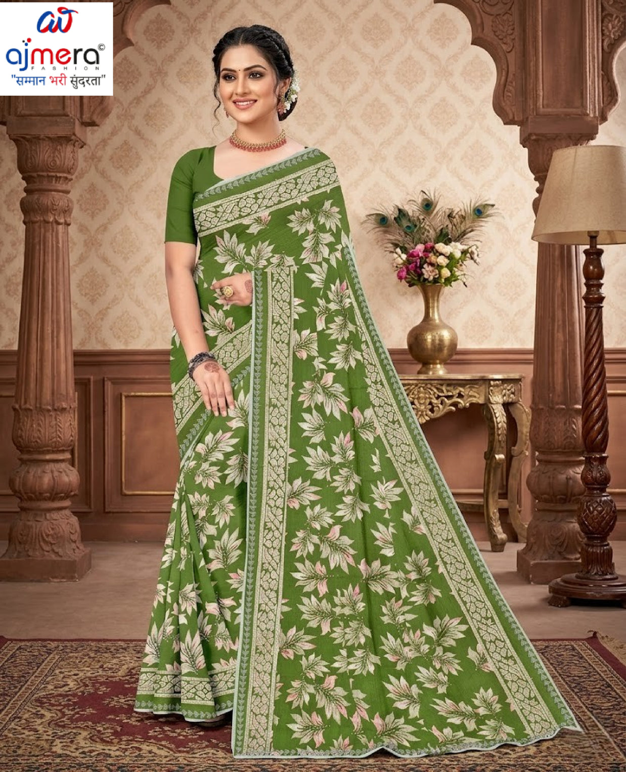 Beautiful Printed Saree with Blouse Piece for Cultural Celebrations | GPT-MEGHA-3