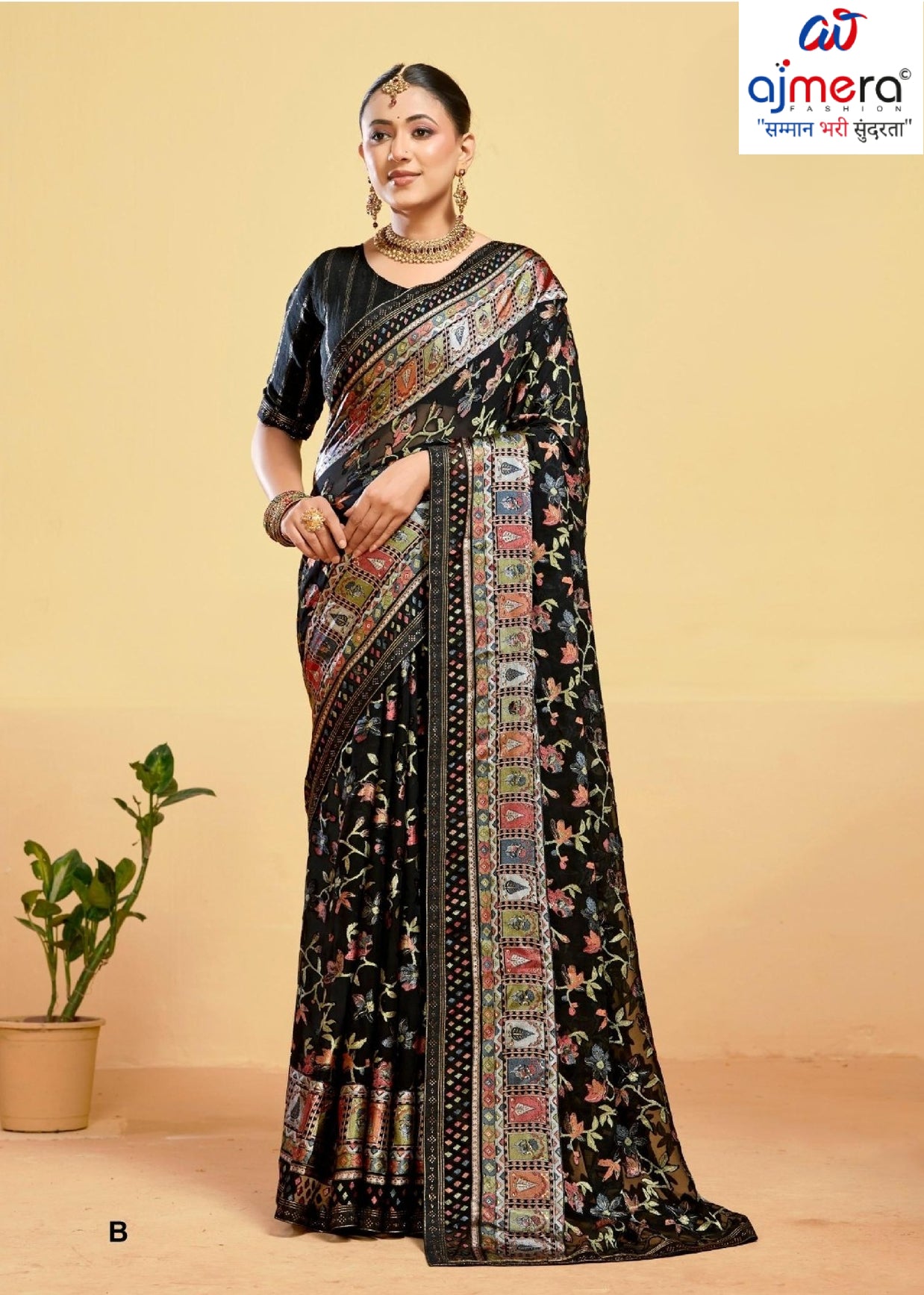Elegant Printed Saree with Designer Blouse Piece for Festive Wear | RDD-AVISHA
