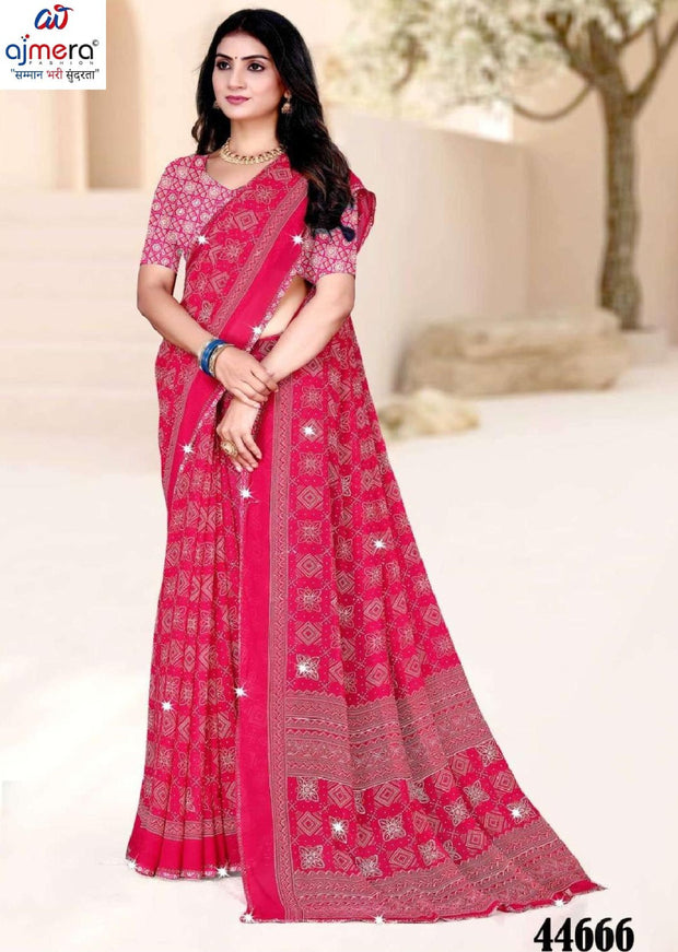 Designer Printed Saree with Blouse Piece for Special Occasions | VDT-DISCO-5