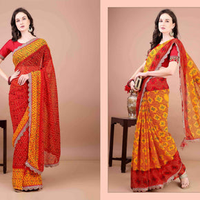 Elegant Printed Saree with Designer Blouse Piece for Festive Wear | JS-KESAR