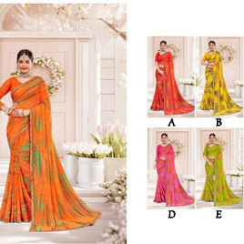 Exclusive Printed Saree with Blouse Piece for Elegant Ethnic Look  | RDD-AANVI VOL-02