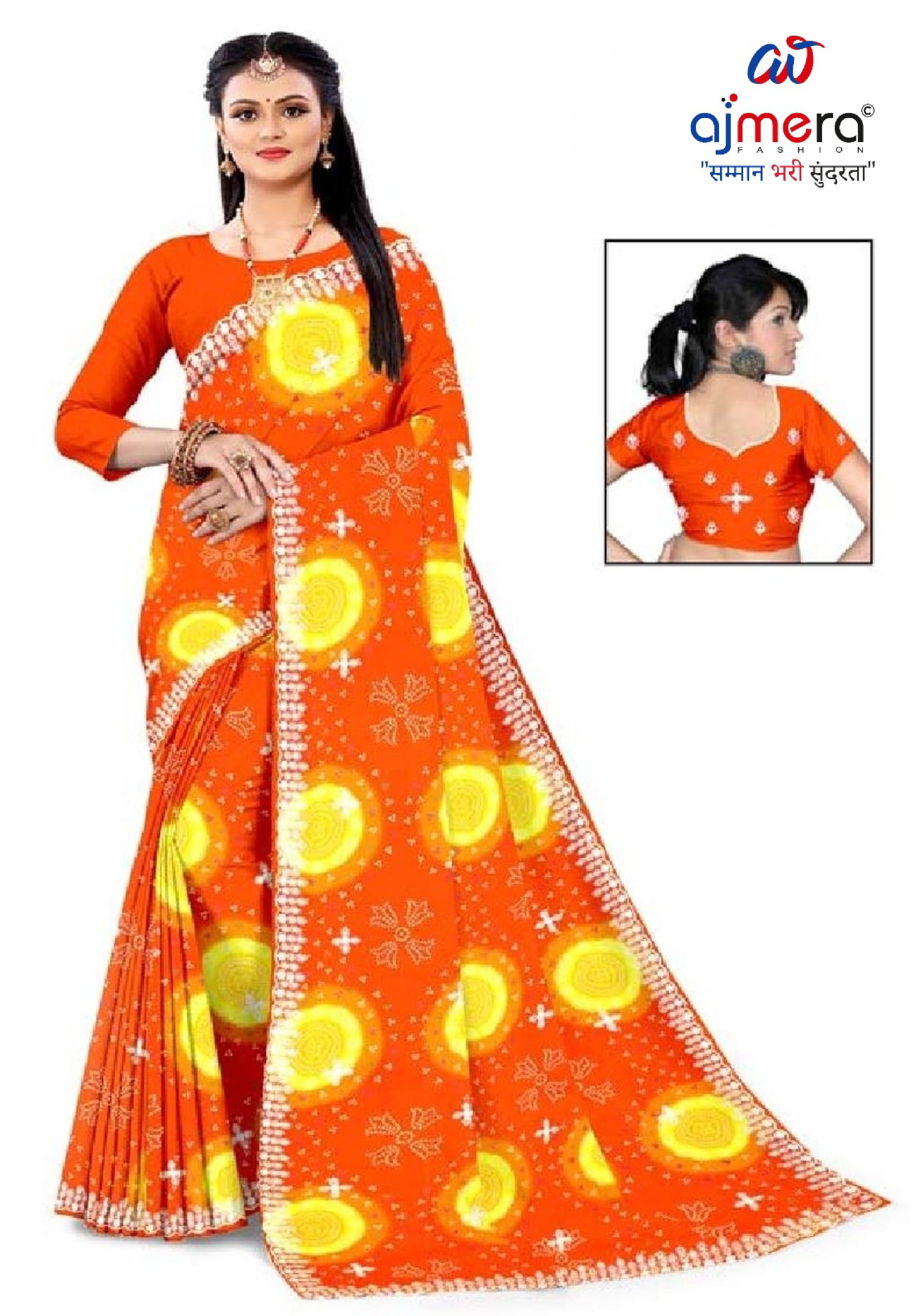 Fashionable Printed Saree with Blouse Piece for Festive Collection  | TD-DEVRANI