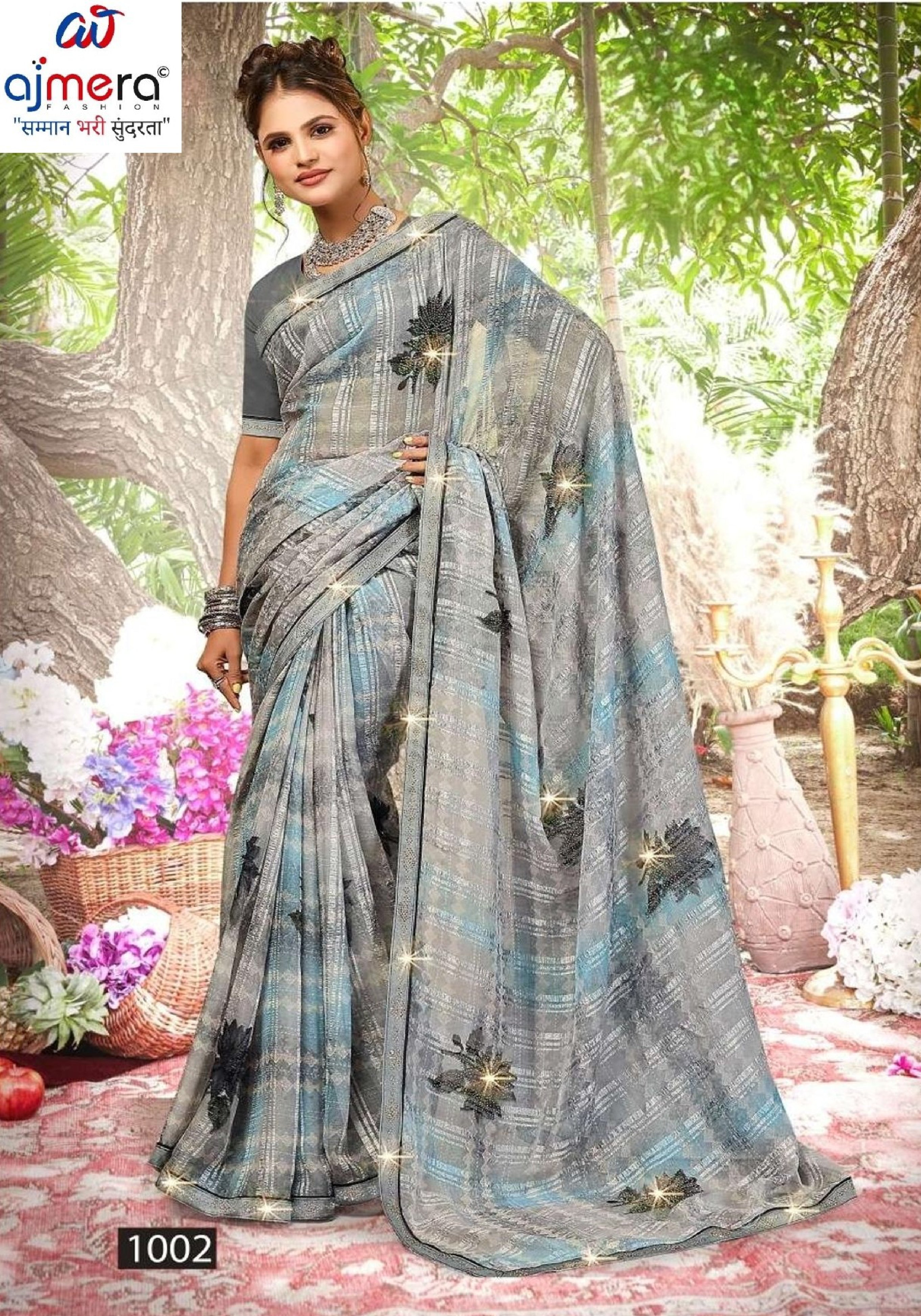 Chic Printed Saree with Blouse Piece for Sophisticated Ethnic Style | PRM-BALI