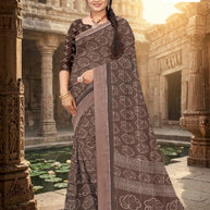 Chic Printed Saree with Blouse Piece for Sophisticated Ethnic Style | GLC-BIJALI