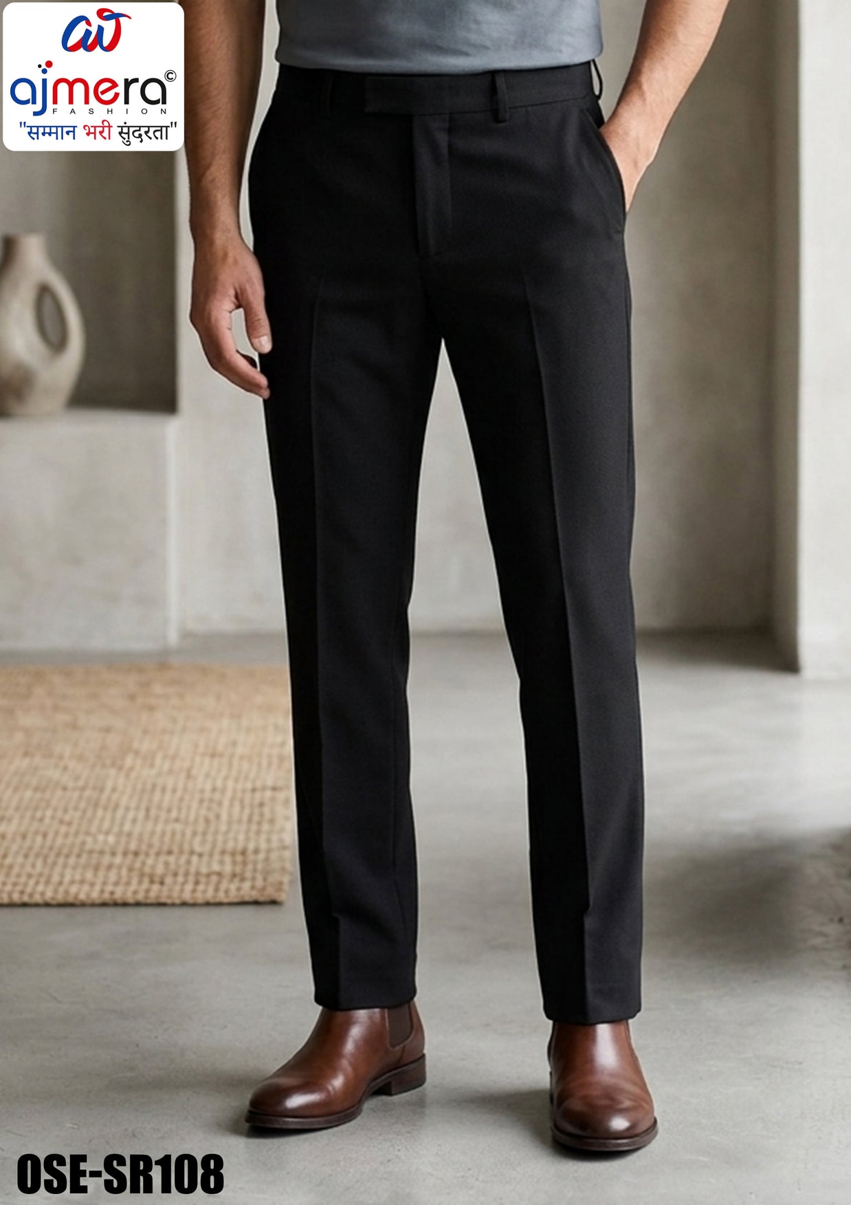 Premium Men's Formal Pant for Office & Business Wear | OSE-SR108