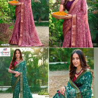 Graceful Printed Saree with Blouse Piece for Modern Ethnic Fashion  | VDT-SONAKSHI-3