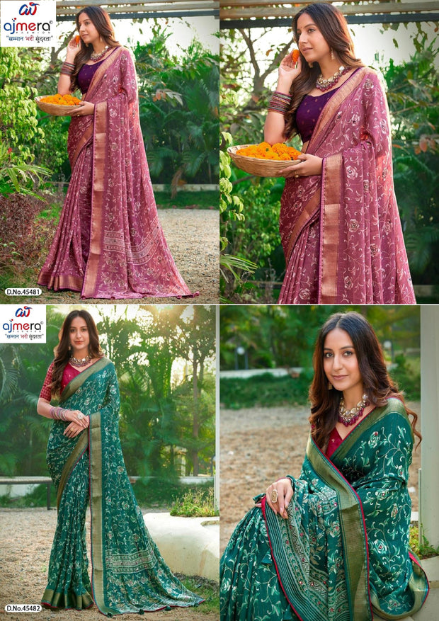 Graceful Printed Saree with Blouse Piece for Modern Ethnic Fashion  | VDT-SONAKSHI-3