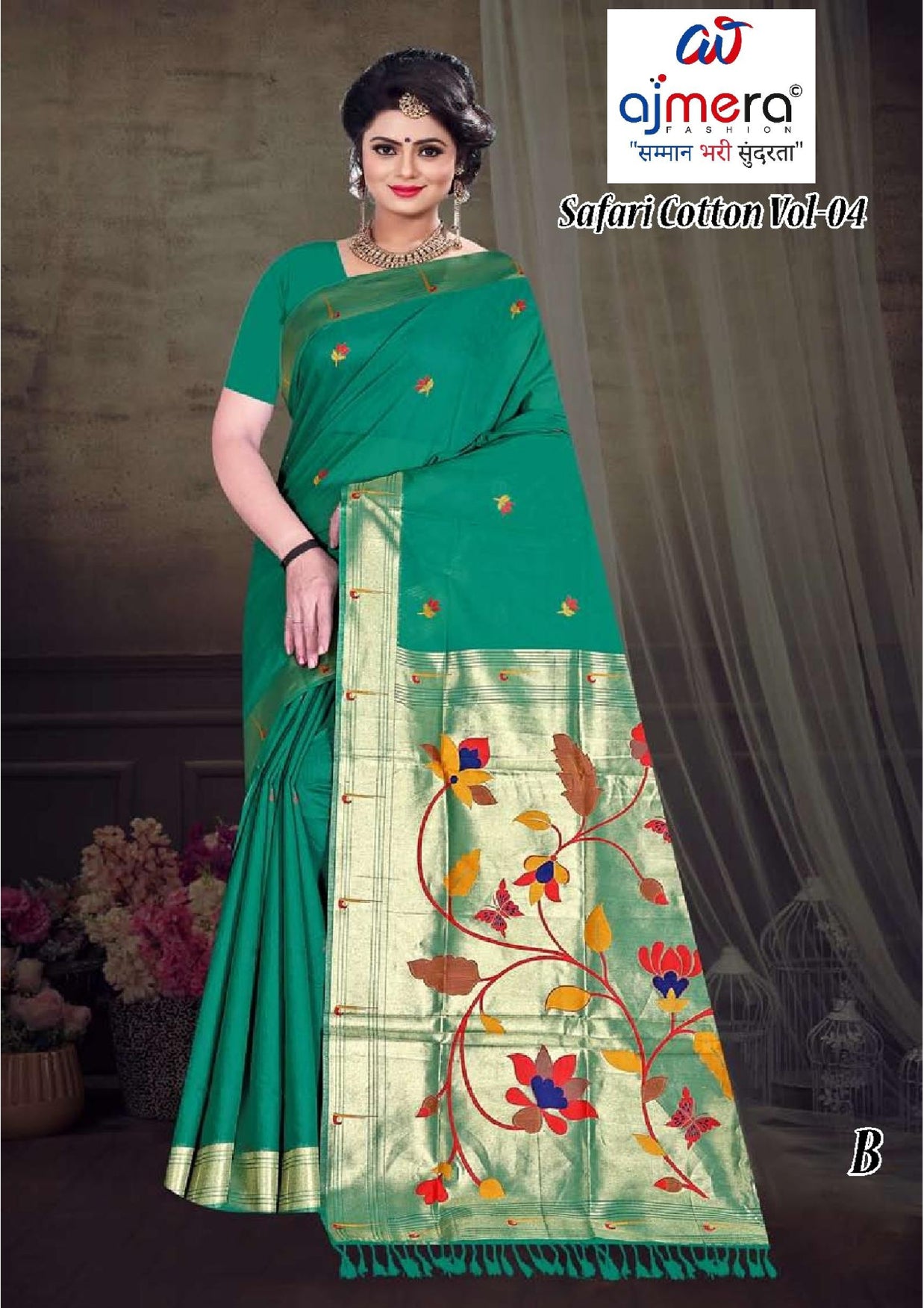 Classic Jacquard Silk Saree with Blouse Piece for Elegant Traditional Look | TUL-SAFARI COTTON VOL-04