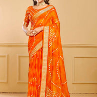 Exclusive Printed Saree with Blouse Piece for Elegant Ethnic Look  | RDD-HIMANI