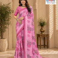 Chic Printed Saree with Blouse Piece for Sophisticated Ethnic Style  | TTS-EKNOOR