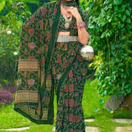 Trendy Printed Saree with Blouse Piece for Women’s Ethnic Wardrobe  | VDT-DISCO-7