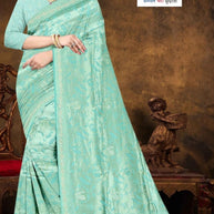Graceful Jacquard Silk Saree with Blouse Piece for Timeless Ethnic Fashion | PLP-NEW EARTH