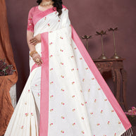 Daily Wear Cotton Saree with Blouse Piece for Premium Ethnic and Traditional Wear | PUT-TRUMP-2