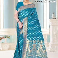 Designer Jacquard Silk Saree with Blouse Piece for Traditional Occasions | TUL-VEERA SILK VOL-20