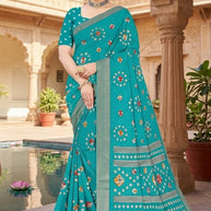 Trendy Printed Saree with Blouse Piece for Women’s Ethnic Wardrobe | GLC-KANCHI SILK