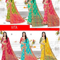 Graceful Jacquard Silk Saree with Blouse Piece for Timeless Ethnic Fashion | DNA-VITA