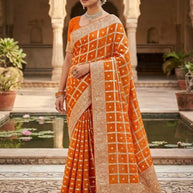 Handwork Heritage Saree with Blouse Piece for Premium Ethnic and Traditional Wear | ROOP-8449