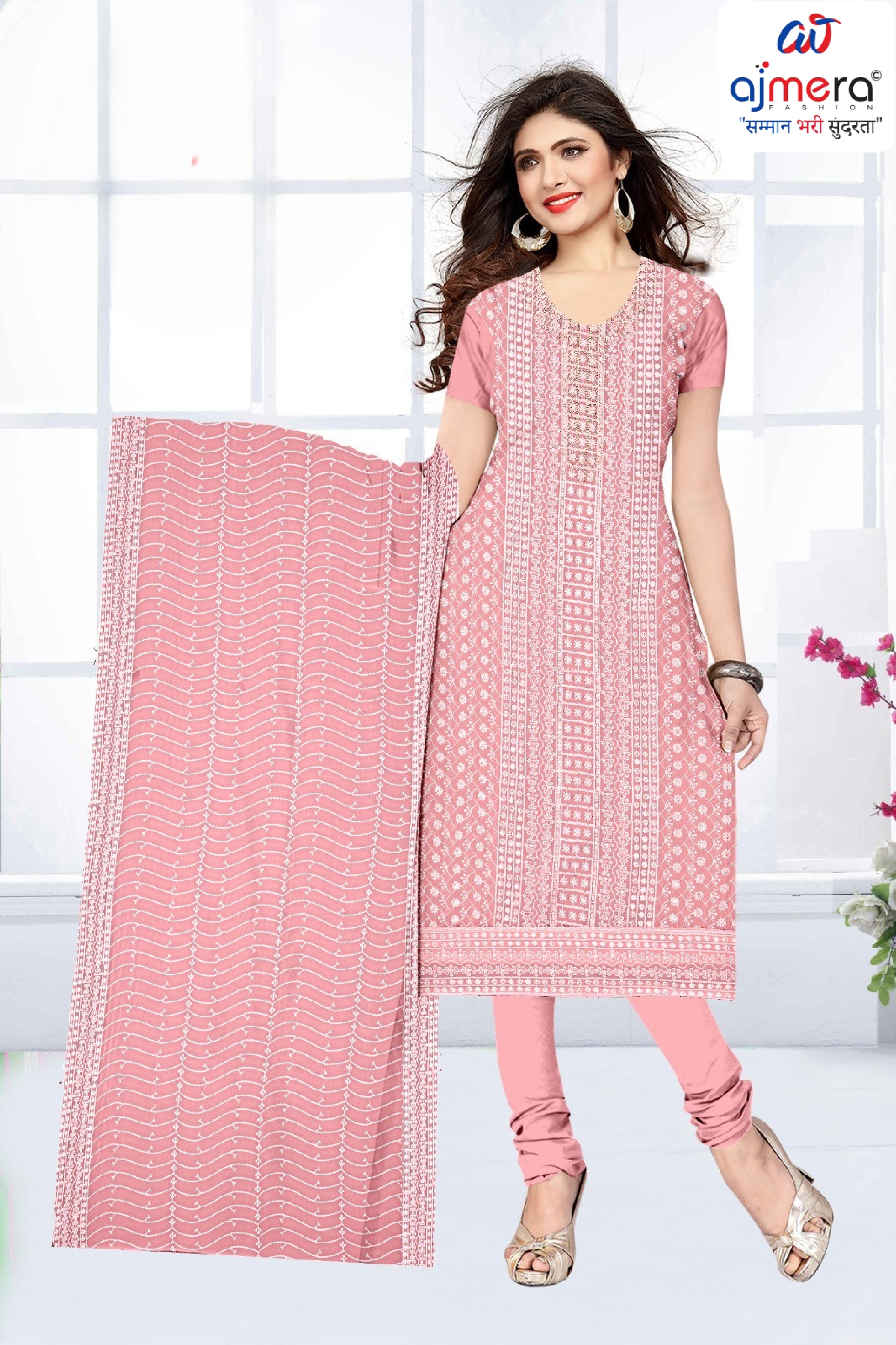 Premium Fox Georgette Unstitched Suit Set | KVF-SUMMER