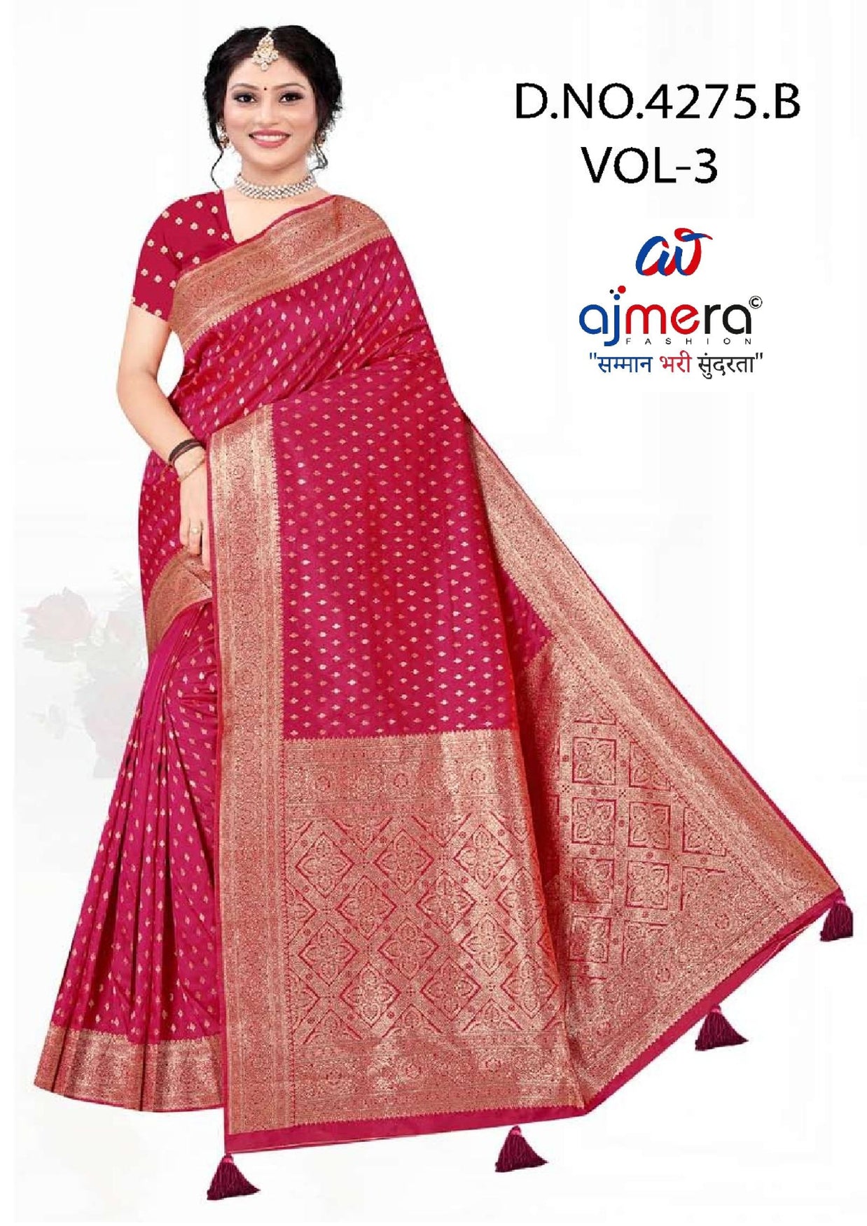 Classic Jacquard Silk Saree with Blouse Piece for Elegant Traditional Look | DBU-BANARASI SILK VOL-3