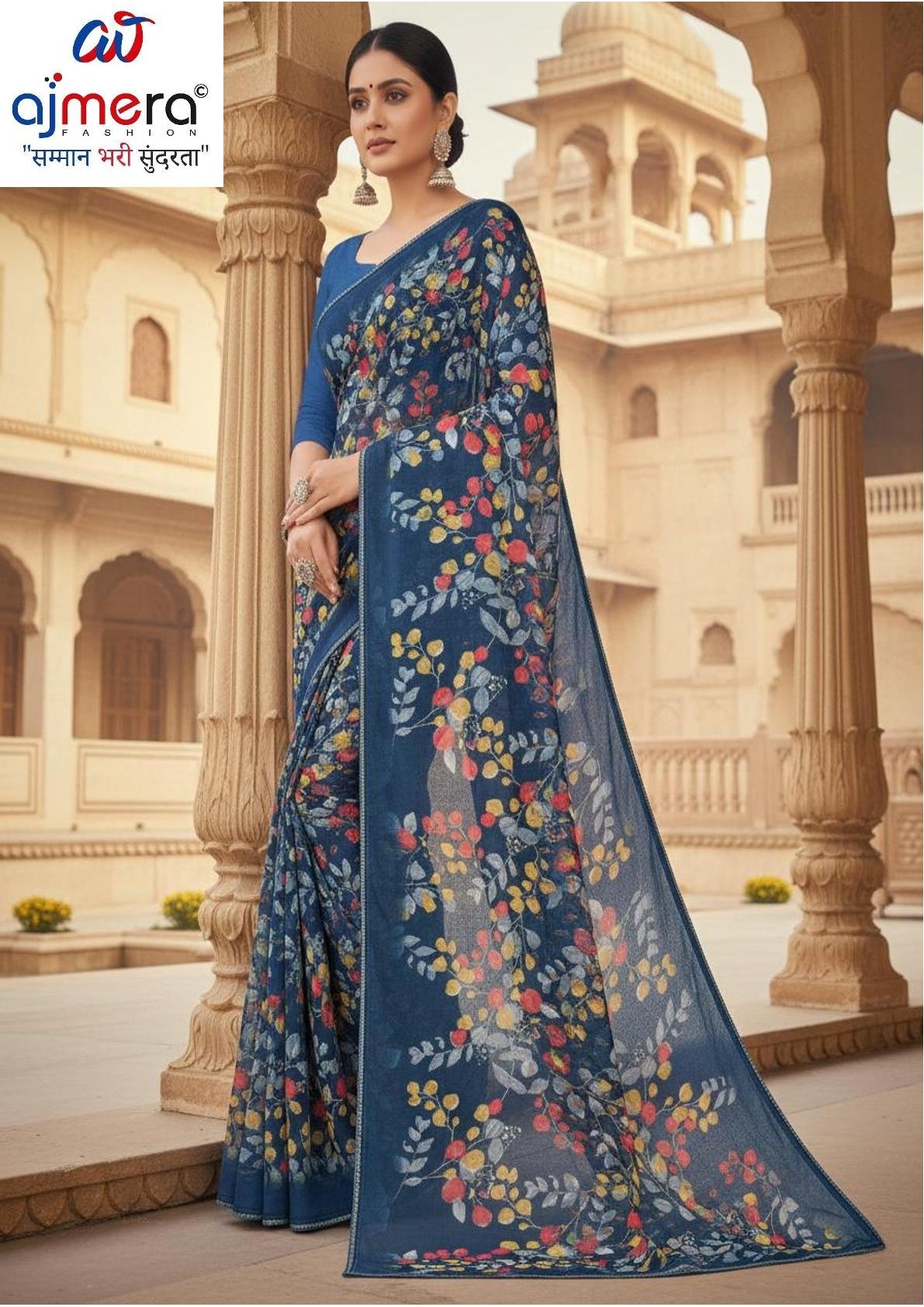Classic Printed Saree with Blouse Piece for Timeless Traditional Style  | GLC-FULL DEMOND